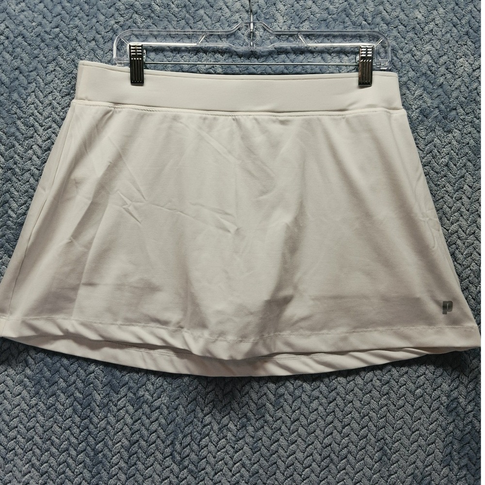 Prince Womens White Athletic Tennis Skort with Pockets Size Large Pickleball